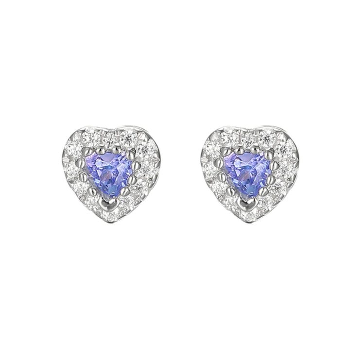 Amore Desire Tanzanite Silver Stud Earrings