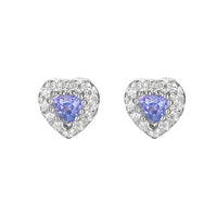 Amore Desire Tanzanite Silver Stud Earrings