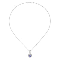 Amore Desire Tanzanite CZ Silver Pendant - Michael Jones Jeweller