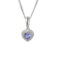Amore Desire Tanzanite CZ Silver Pendant - Michael Jones Jeweller