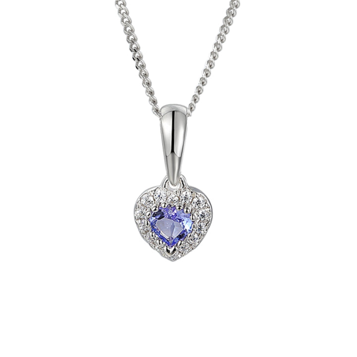 Amore Desire Tanzanite CZ Silver Pendant - Michael Jones Jeweller