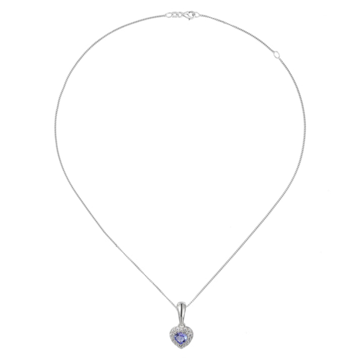 Amore Desire Tanzanite CZ Silver Pendant