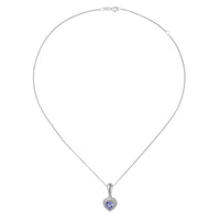 Amore Desire Tanzanite CZ Silver Pendant