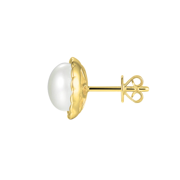 Amore Freshwater Pearl 9ct Yellow Gold Stud Earrings