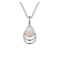 Amore Dualistic Opal Silver Pendant - Michael Jones Jeweller