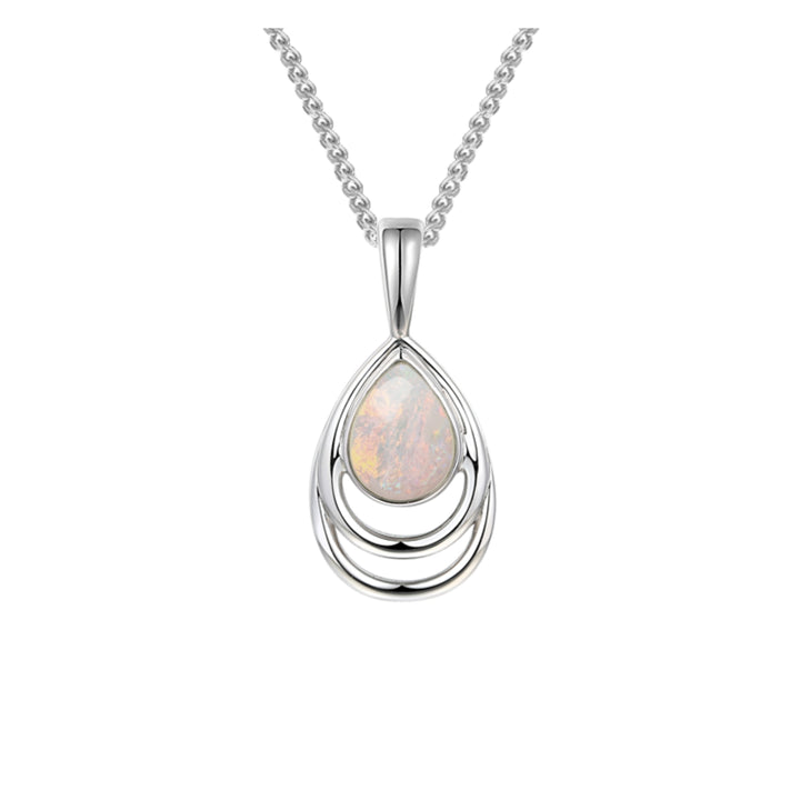 Amore Dualistic Opal Silver Pendant - Michael Jones Jeweller