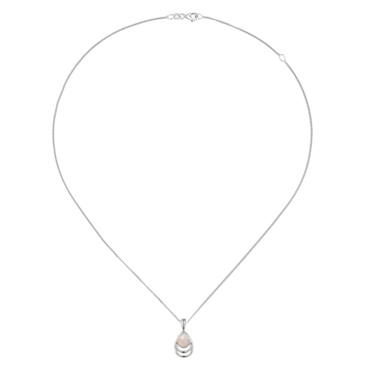 Amore Dualistic Opal Silver Pendant - Michael Jones Jeweller