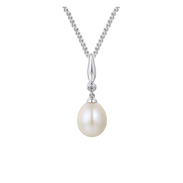 Amore Helios Freshwater Pearl Silver Pendant - Michael Jones Jeweller