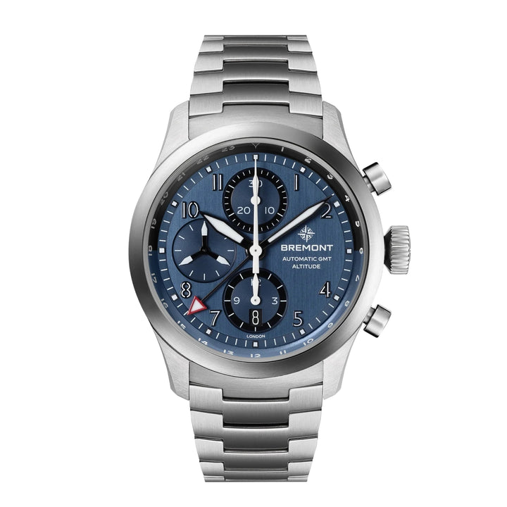 Bremont Altitude 42mm Chronograph GMT Automatic Watch ALT42-CHR-G-SS-BL-B