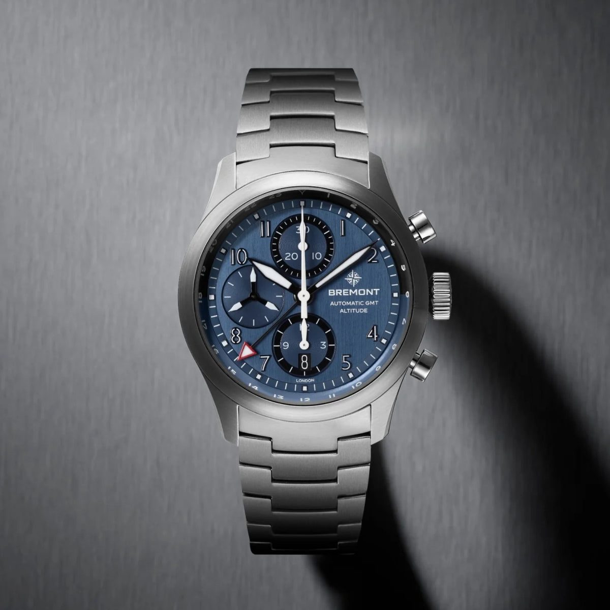Bremont Altitude 42mm Chronograph GMT Automatic Watch ALT42-CHR-G-SS-BL-B - Michael Jones Jeweller