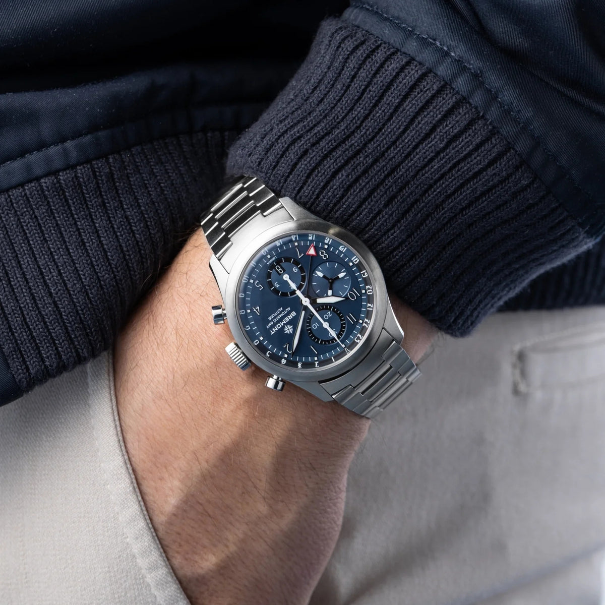 Bremont Altitude 42mm Chronograph GMT Automatic Watch ALT42-CHR-G-SS-BL-B - Michael Jones Jeweller