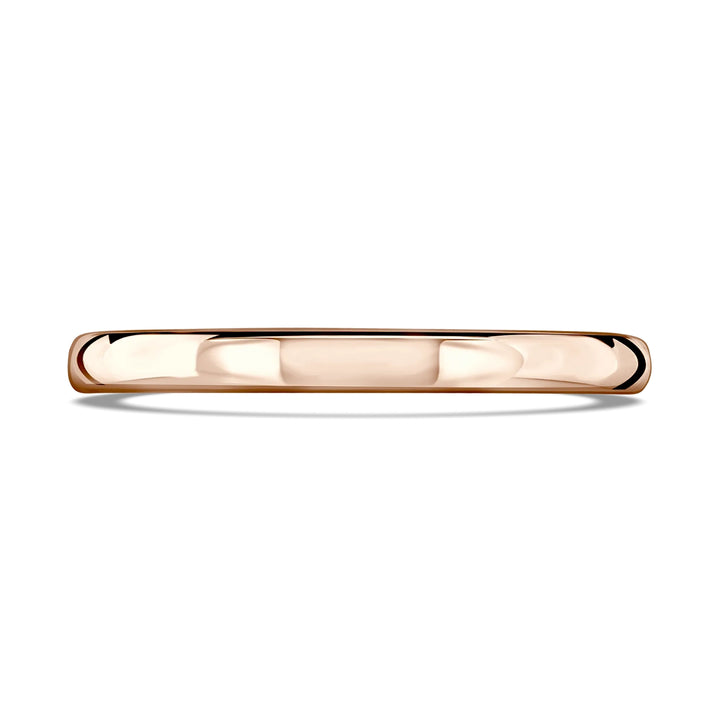 2mm Traditional Court 9ct Rose Gold Wedding Ring By Brown & Newirth