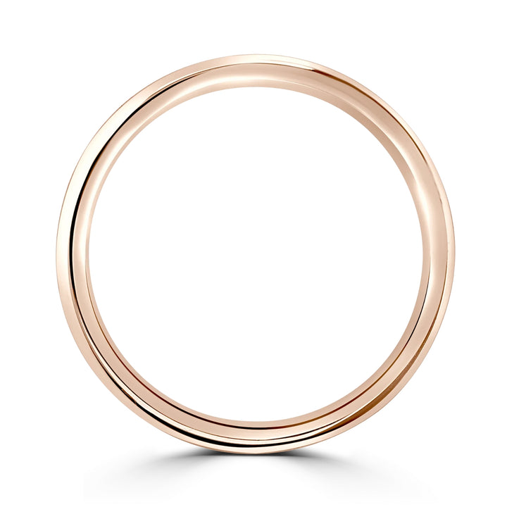 2mm Traditional Court 9ct Rose Gold Wedding Ring By Brown & Newirth