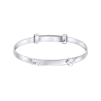 D for Diamond Child's Teddy Bear Peekaboo Expanding Bangle - Michael Jones Jeweller