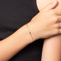 D for Diamond Star Station Silver Bracelet