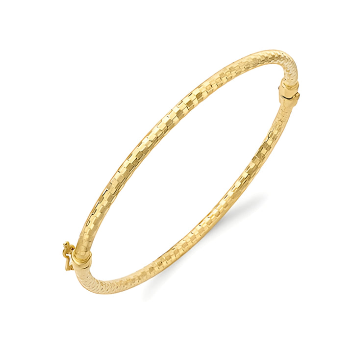 Diamond Cut 9ct Yellow Gold Bangle