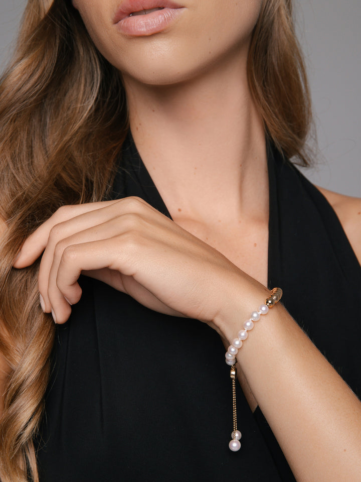 Yana Nesper Akoya Pearl 18ct Yellow Gold Bead Transformable Bracelet