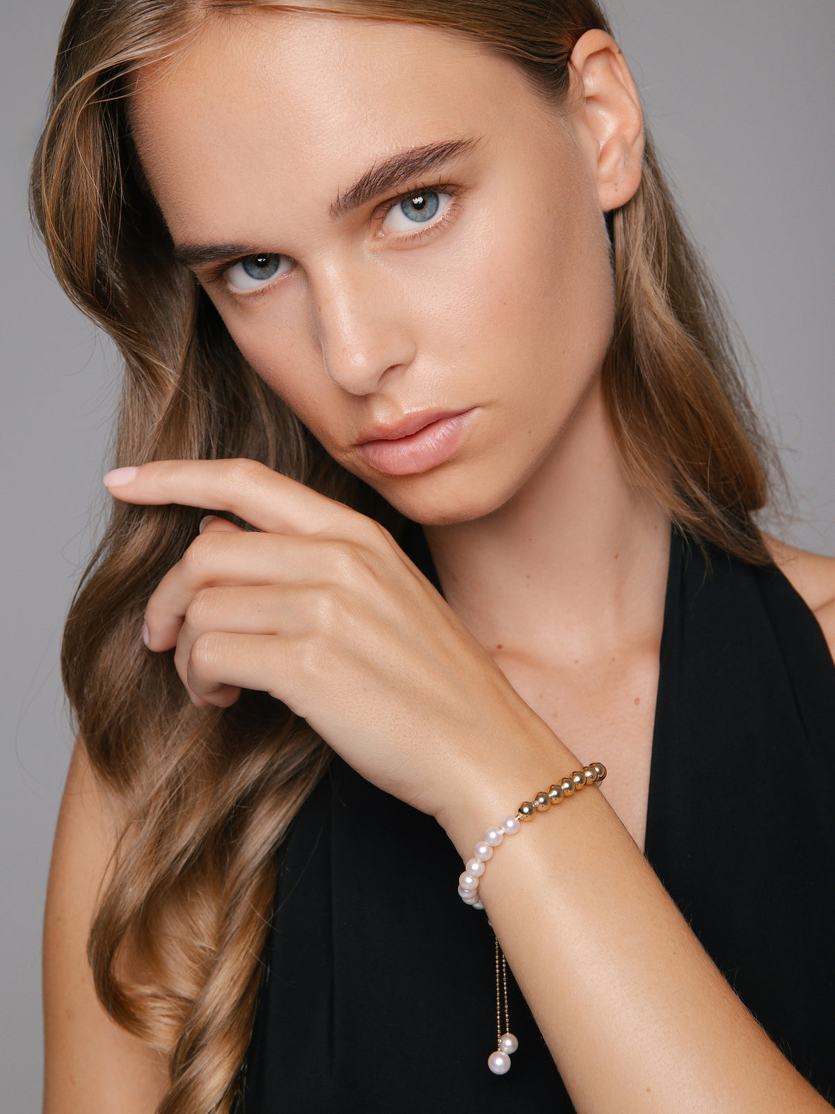 Yana Nesper Akoya Pearl 18ct Yellow Gold Bead Transformable Bracelet