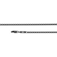 Steel and Barnett Gents Thin Black Stainless Steel Box Chain Necklace 20-24 Inches