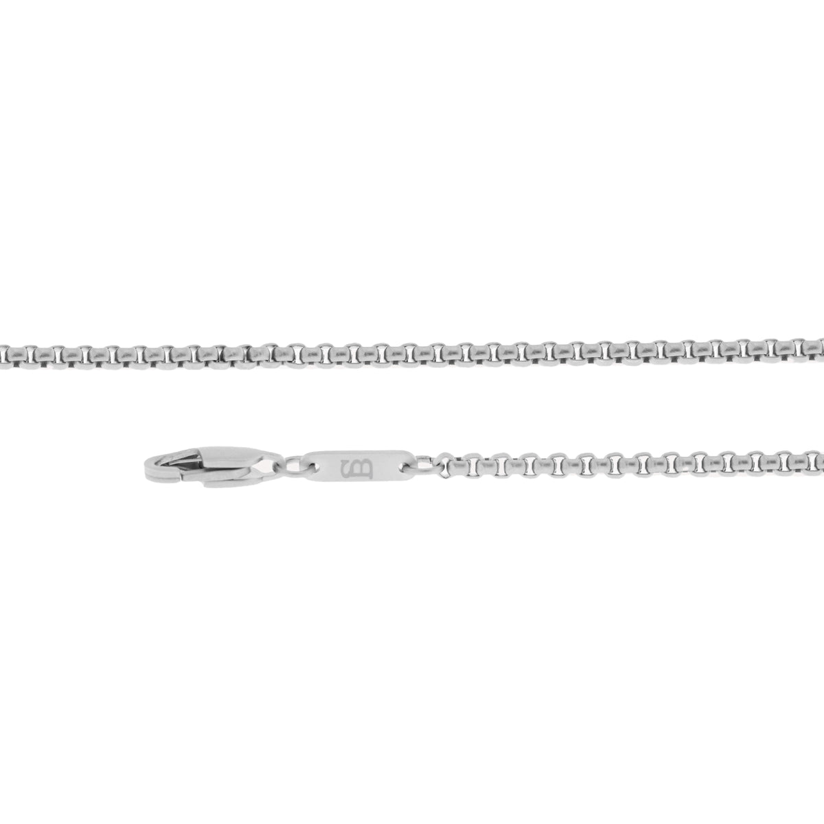 Steel and Barnett Gents Thin Stainless Steel Box Chain Necklace 20-24 Inches - Michael Jones Jeweller