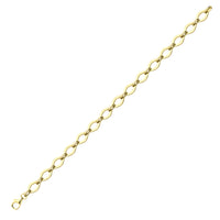 Pointed Oval Link 9ct Yellow Gold Bracelet - Michael Jones Jeweller