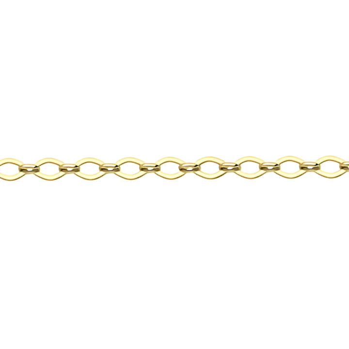 Pointed Oval Link 9ct Yellow Gold Bracelet