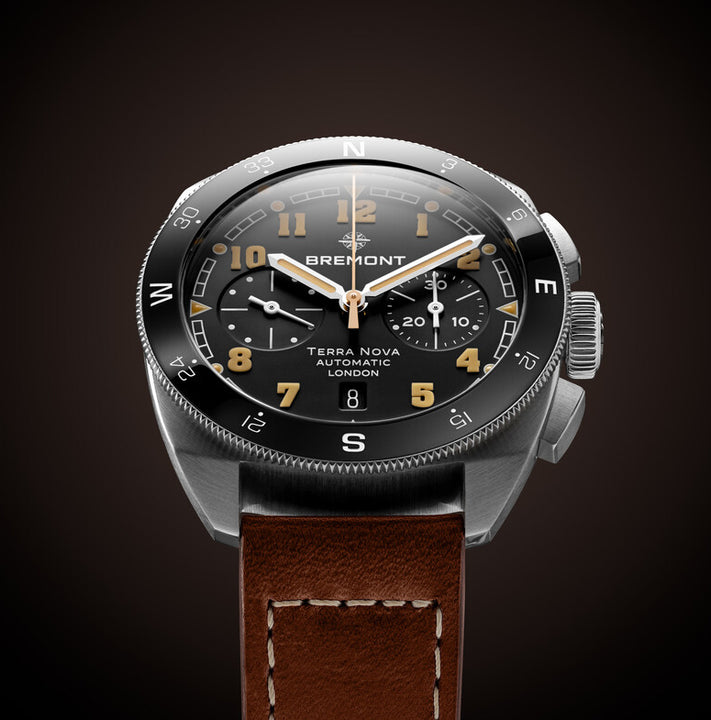 Bremont Terra Nova 42.5mm Chronograph Watch TN42-CHR-SS-BK-L-S - Michael Jones Jeweller