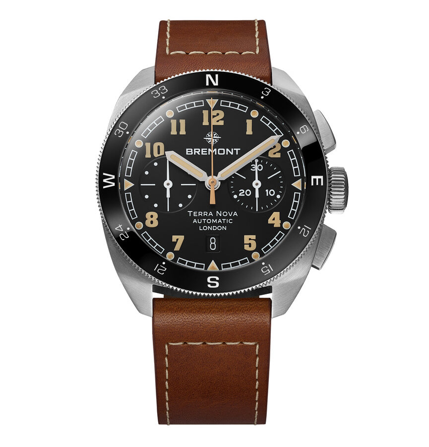 Bremont Terra Nova 42.5mm Chronograph Watch TN42-CHR-SS-BK-L-S - Michael Jones Jeweller