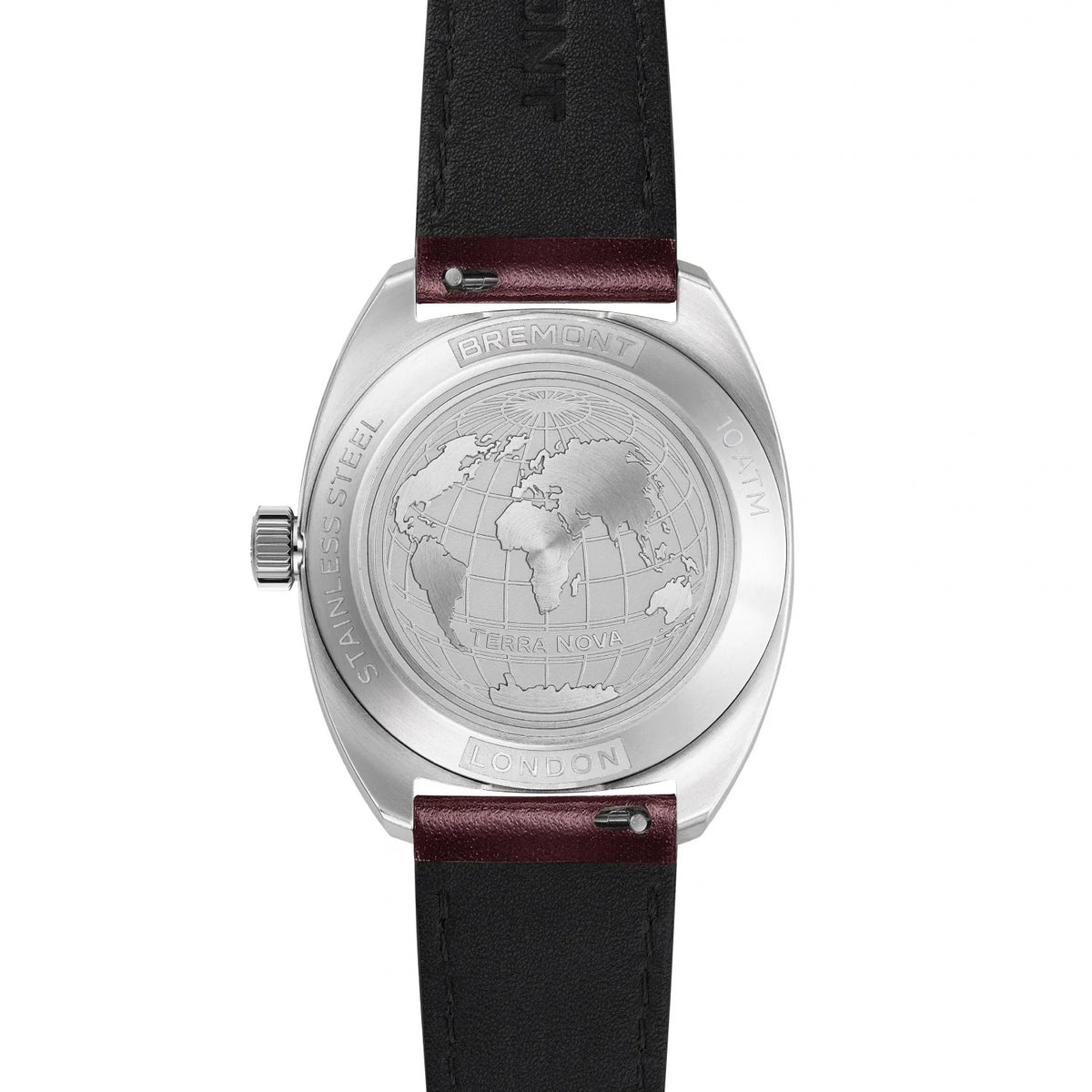 Bremont Terra Nova Jumping Hour 35mm Burgundy Automatic Watch TN35-JH-SS-BG-L-S