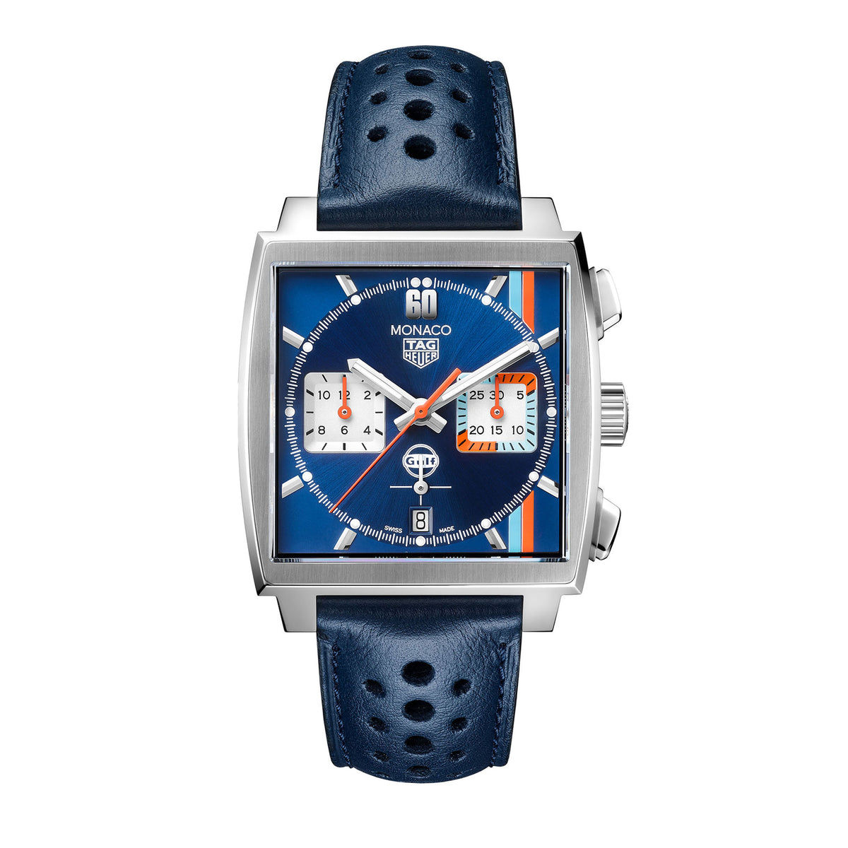 TAG Heuer Monaco x Gulf 39mm 100m Special Edition Automatic Watch CBL2115.FC6494