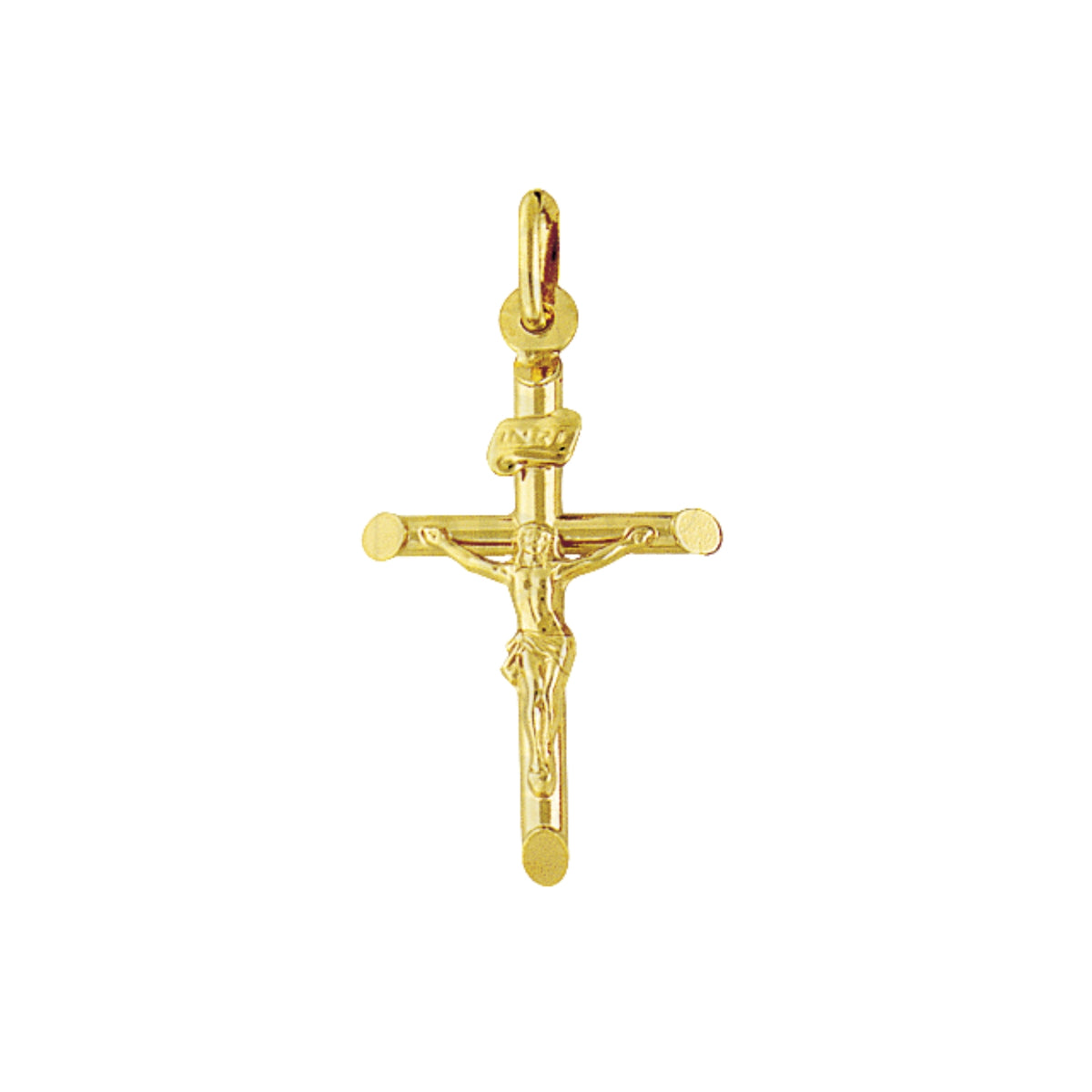 Crucifix 9ct Yellow Gold Pendant - Michael Jones Jeweller