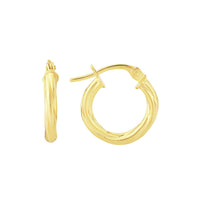 Twisted 9ct Yellow Gold Hoop Earrings