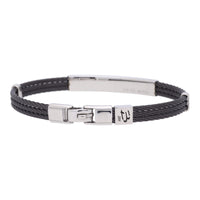 Salvatore Bersani B-Joy Black PVD & Steel Three-Strand Bracelet with 18ct Yellow Gold Accents - Michael Jones Jeweller