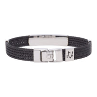 Salvatore Bersani B-Joy Black PVD & Steel Five-Strand Men’s Bracelet with 18ct Rose Gold Accents - Michael Jones Jeweller