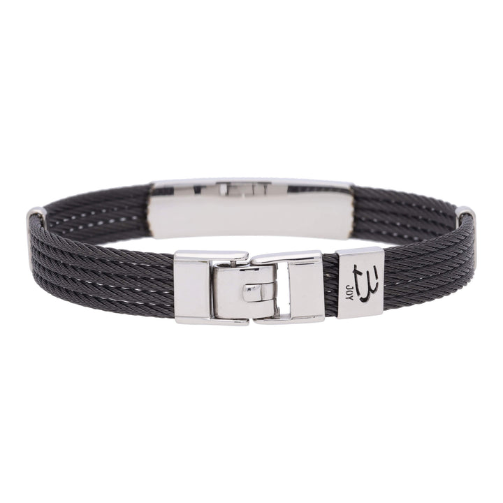 Salvatore Bersani B-Joy Black PVD & Steel Five-Strand Men’s Bracelet with 18ct Rose Gold Accents