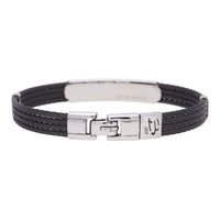 Salvatore Bersani B-Joy Black PVD & Steel Four-Strand Men’s Bracelet with 18ct Rose Gold Accents