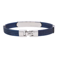 Salvatore Bersani B-Joy Blue PVD & Steel Four-Strand Men’s Bracelet with 18ct Rose Gold Accents - Michael Jones Jeweller