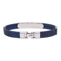 Salvatore Bersani B-Joy Blue PVD & Steel Four-Strand Men’s Bracelet with 18ct Rose Gold Accents