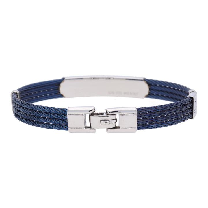 Salvatore Bersani B-Joy Blue PVD & Steel Four-Strand Men’s Bracelet with 18ct Rose Gold Accents