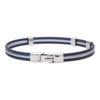Salvatore Bersani B-Joy Blue PVD & Steel Three-Strand Men’s Bracelet with 18ct Yellow Gold Accents - Michael Jones Jeweller