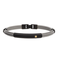 Salvatore Bersani B-Joy Steel Five-Strand Men’s Bracelet with 18ct Yellow Gold Accents