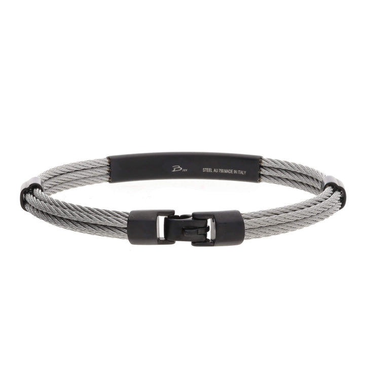 Salvatore Bersani B-Joy Steel Five-Strand Men’s Bracelet with 18ct Yellow Gold Accents