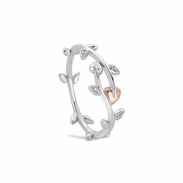 Clogau Tree of Life® Sterling Silver Vine Ring with Topaz (M) - Michael Jones Jeweller