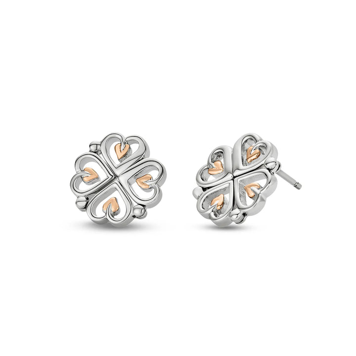 Clogau Tree of Life Sterling Silver Heart Drop-Stud Earrings 3SHEA884