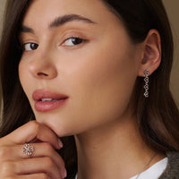 Clogau Tree of Life Sterling Silver Heart Drop-Stud Earrings 3SHEA884