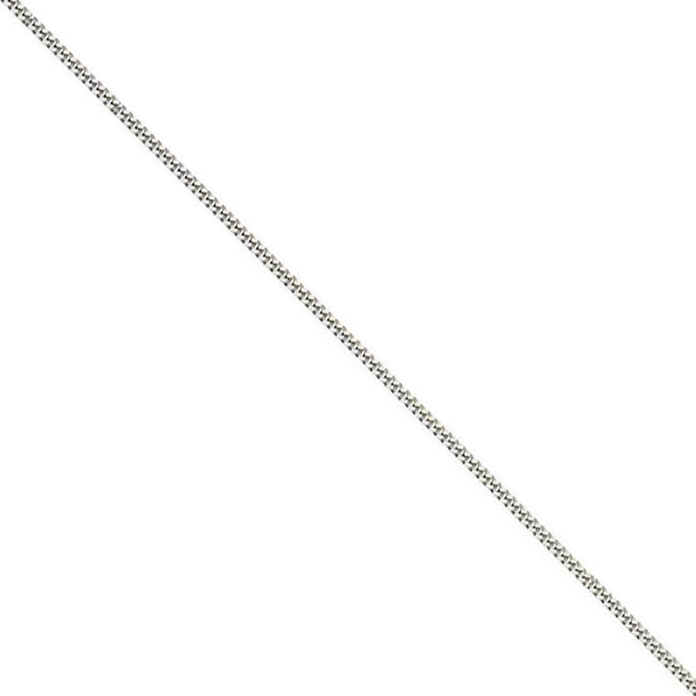 18 Inch 18ct White Gold Filed Curb Chain - Michael Jones Jeweller