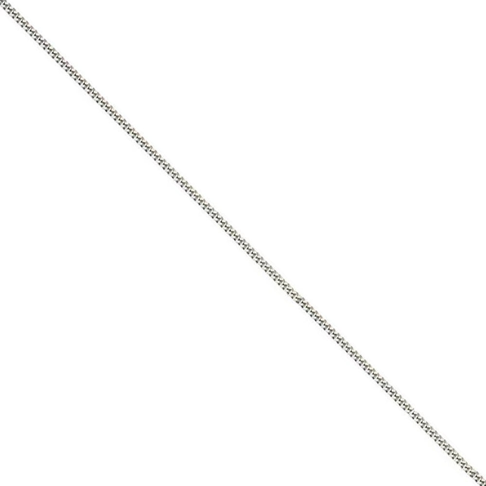 16 Inch 18ct White Gold Filed Curb Chain - Michael Jones Jeweller
