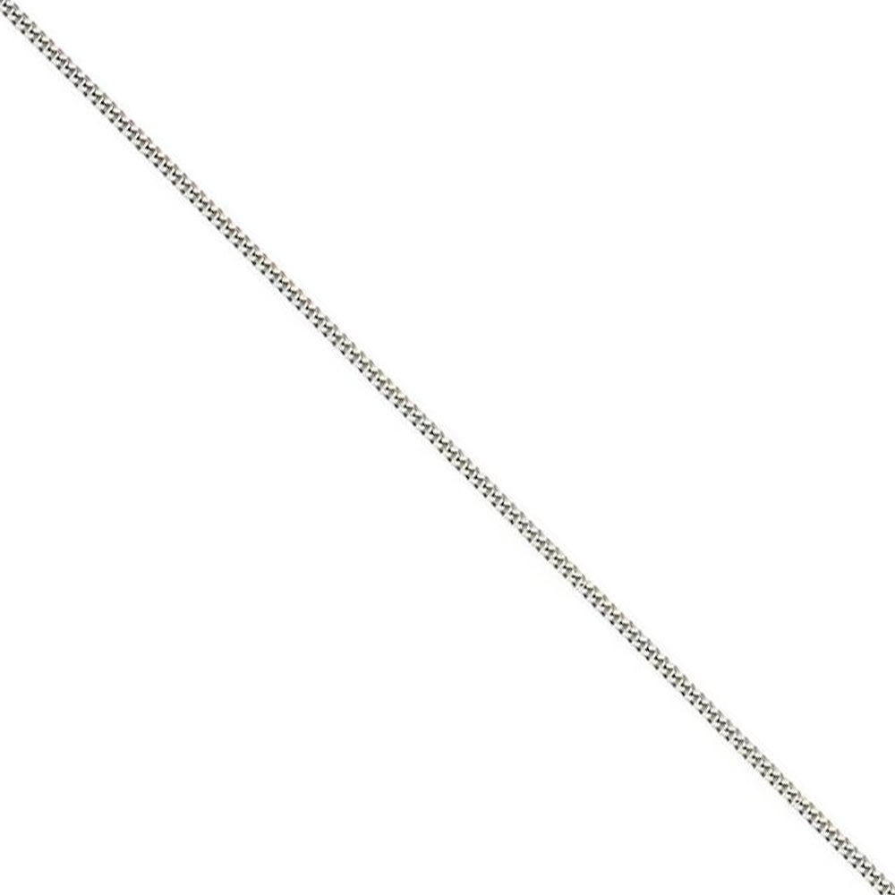 16 Inch 9ct White Gold Filed Curb Link Chain - Michael Jones Jeweller