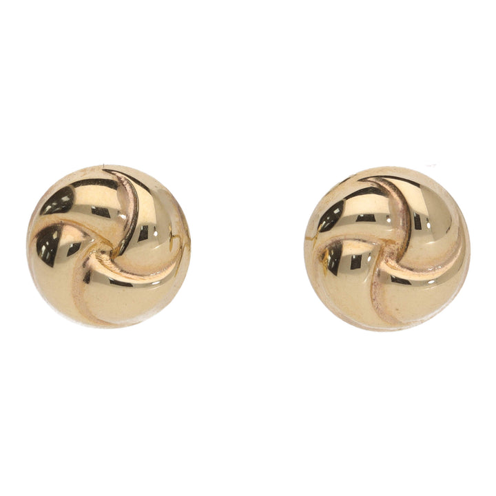 Swirl 9ct Yellow Gold Knot Stud Earrings - Michael Jones Jeweller