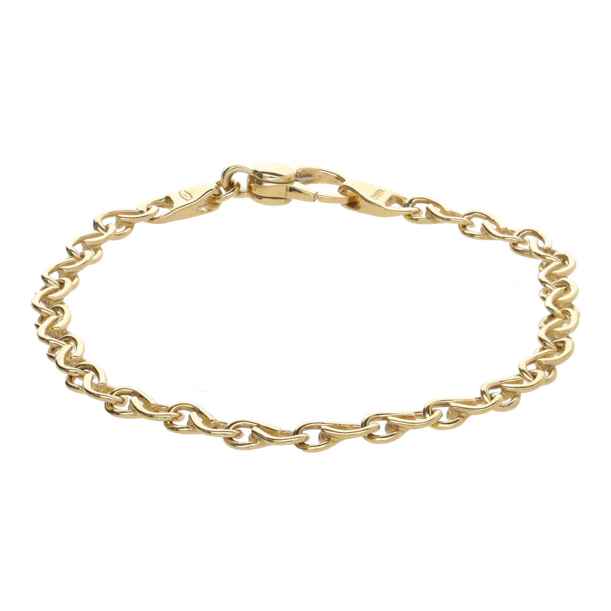 Twisted Teardrop 18ct Yellow Gold Bracelet